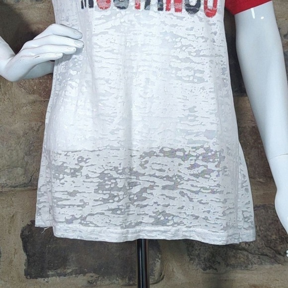 Pel‎ Industries Top Raglan Sleeve Burn Out Munster Mustangs Woman's Size Large - Picture 3 of 11